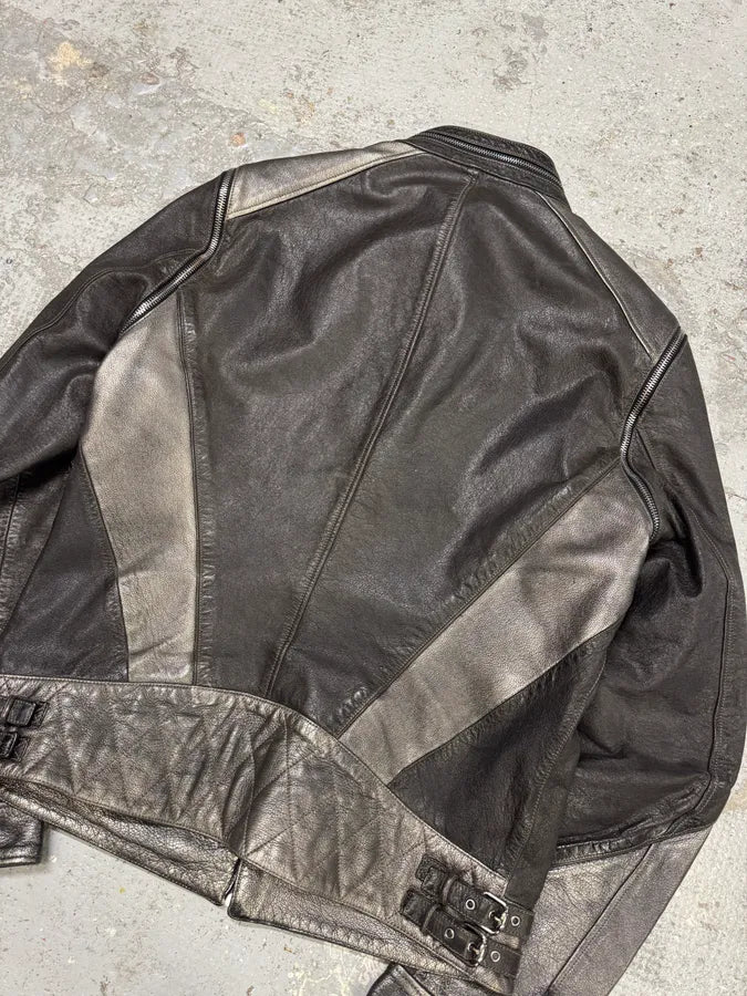 AW2009 Gucci Biker Detachable Sleeves Leather Jacket uKSWtlo 6