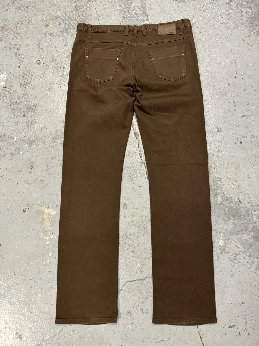 AW2009 Gucci Brown Cozy Regular Jeans flLvcPZ 1
