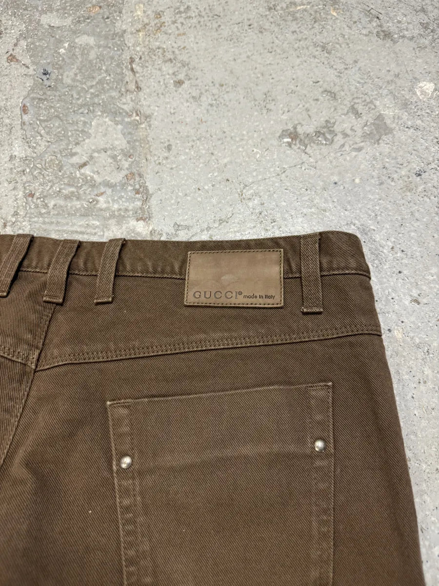 AW2009 Gucci Brown Cozy Regular Jeans flLvcPZ 6