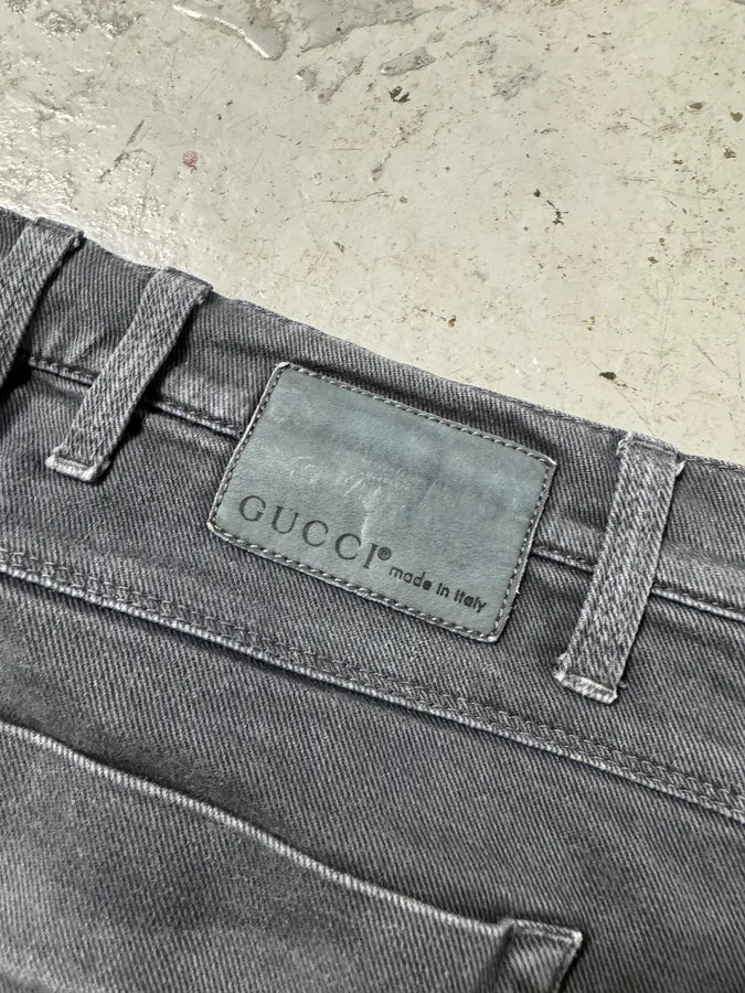 AW2009 Gucci Grey Slim Denim Jeans xmaRzdK 12