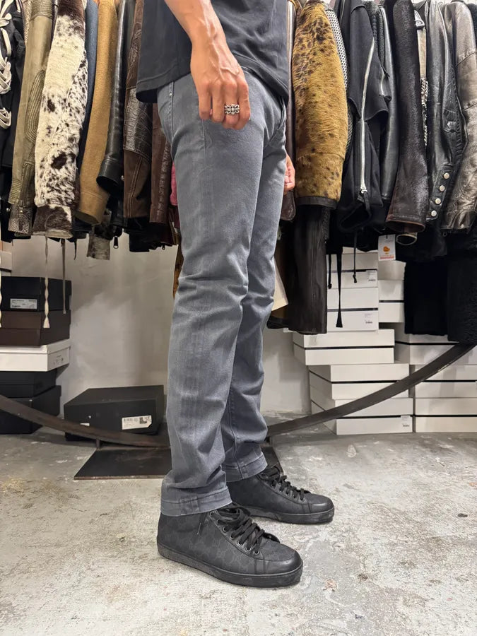 AW2009 Gucci Grey Slim Denim Jeans xmaRzdK 2
