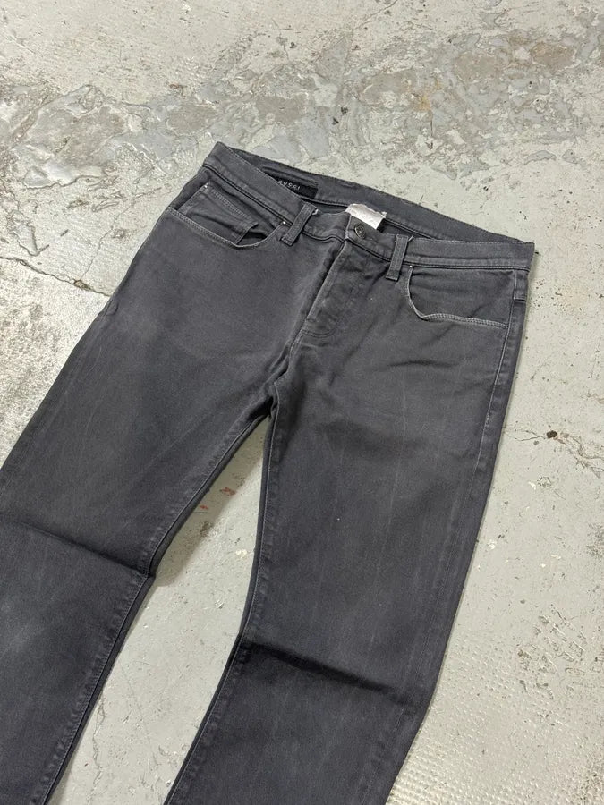 AW2009 Gucci Grey Slim Denim Jeans xmaRzdK 4