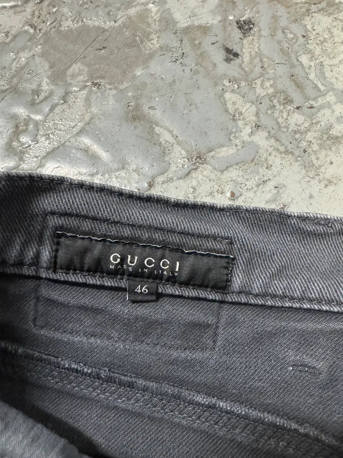 AW2009 Gucci Grey Slim Denim Jeans xmaRzdK 6