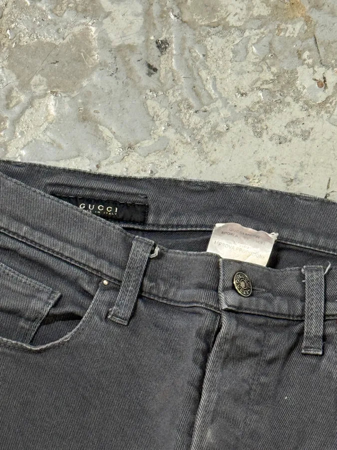AW2009 Gucci Grey Slim Denim Jeans xmaRzdK 8
