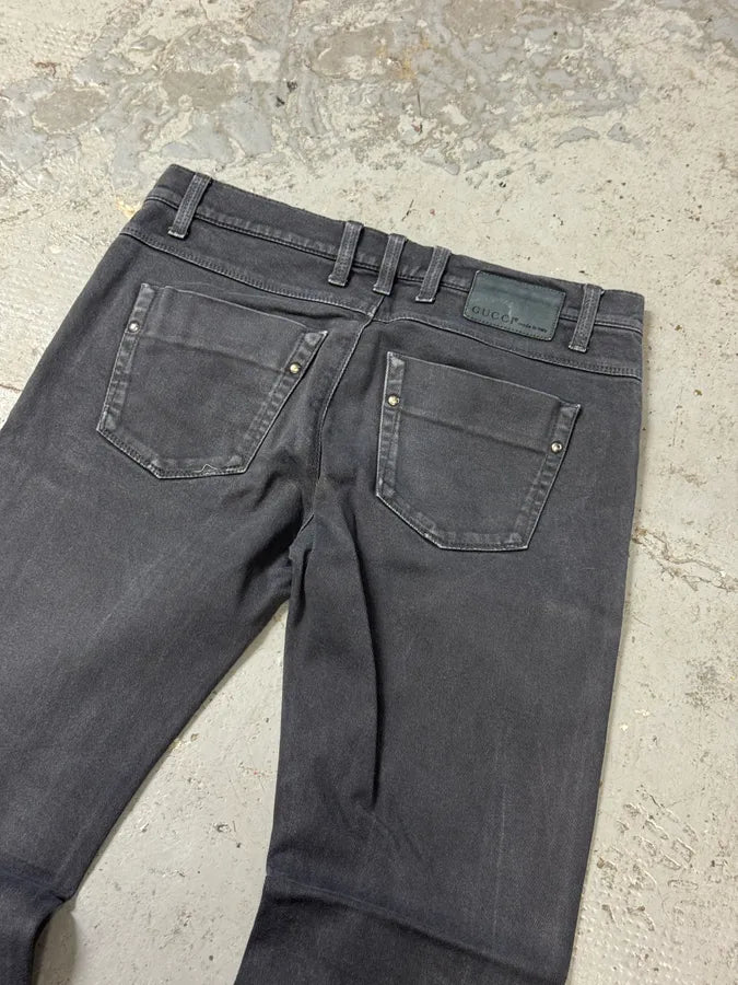 AW2009 Gucci Grey Slim Denim Jeans xmaRzdK 9