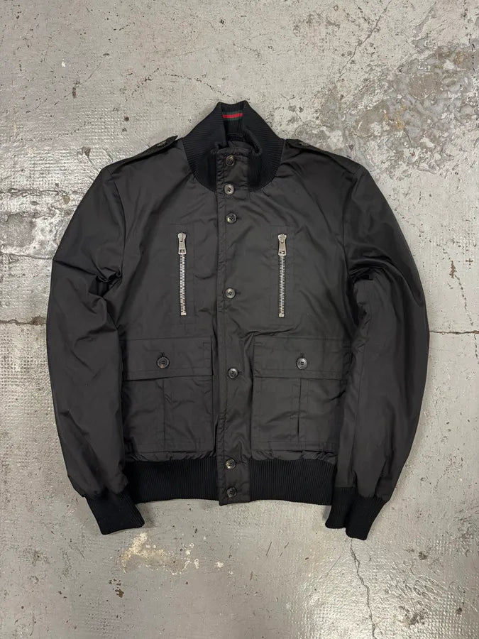 AW2009 Gucci Madonna Black Nylon Jacket jEEchap 0