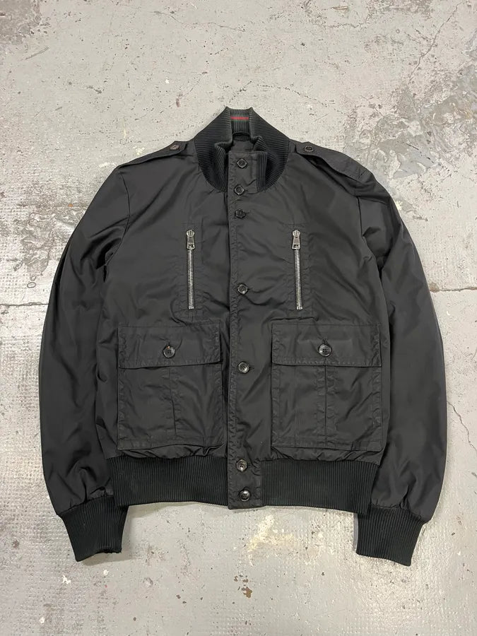 AW2009 Gucci Madonna Military Black Jacket RFsWmUf 0