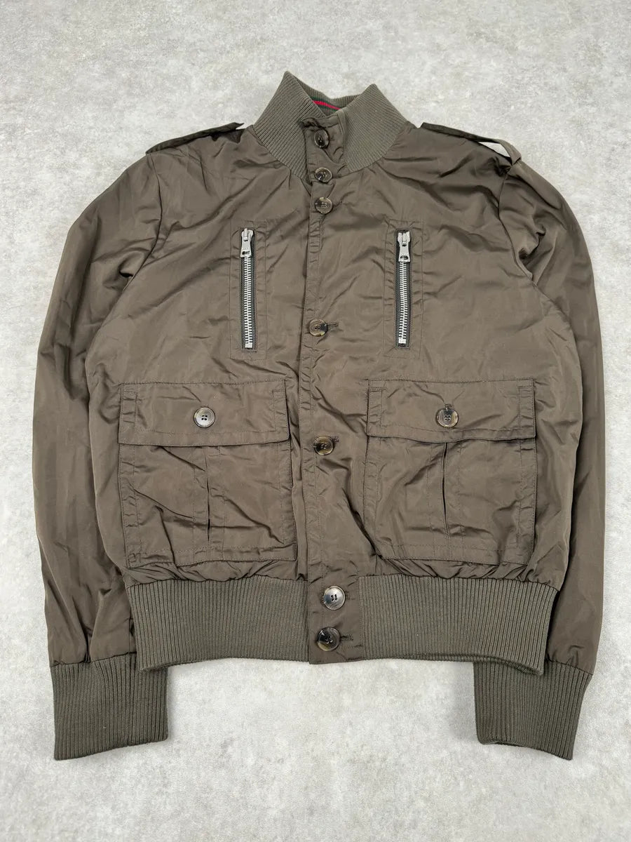 AW2009 Gucci Madonna Olive Green Nylon Jacket NCuKhdC 0