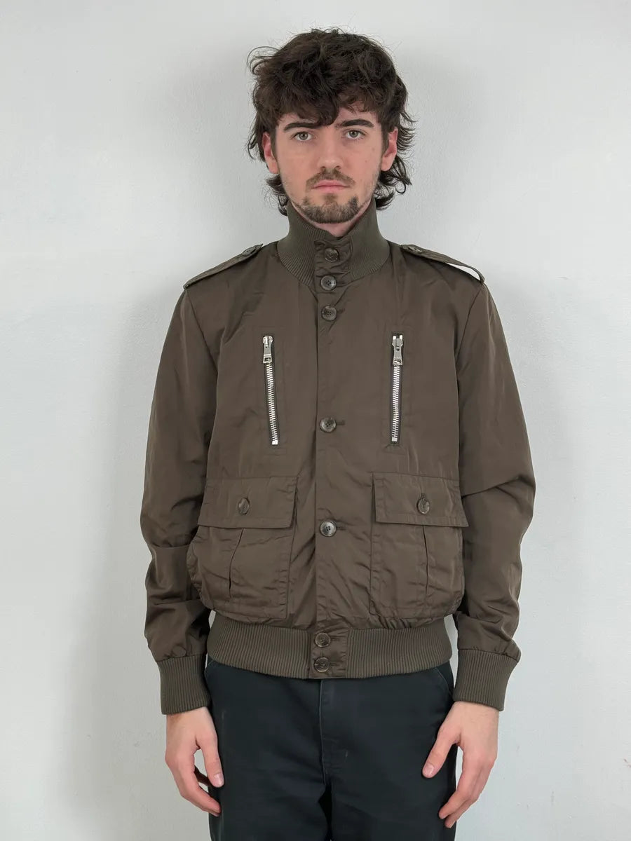 AW2009 Gucci Madonna Olive Green Nylon Jacket NCuKhdC 1