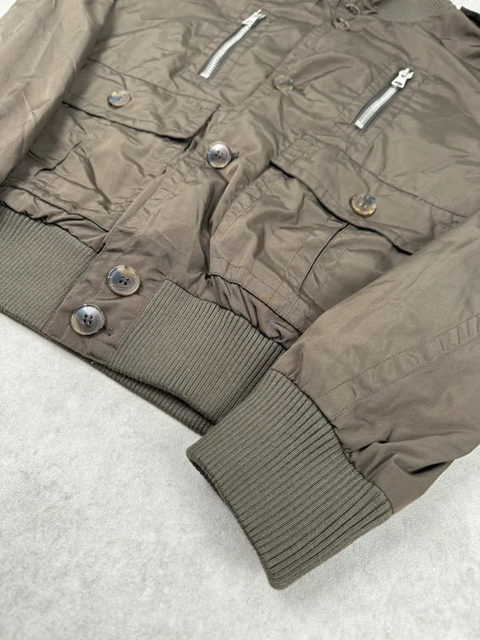 AW2009 Gucci Madonna Olive Green Nylon Jacket NCuKhdC 5