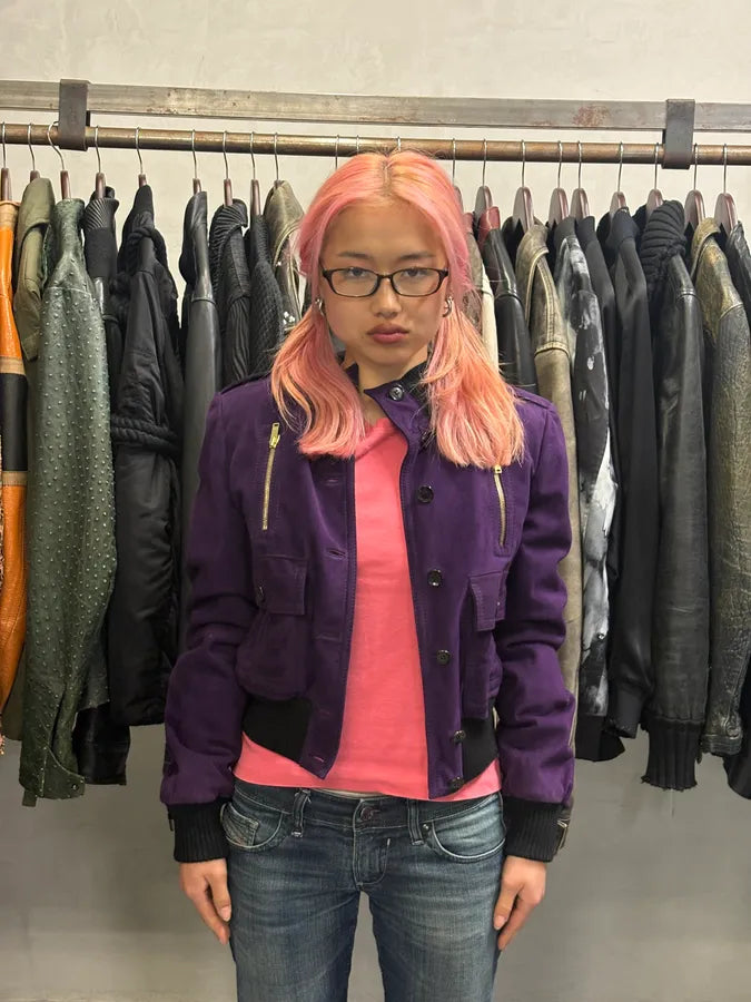 AW2009 Gucci Purple Madonna Leather Jacket by Frida Giannini edWXMJb 1