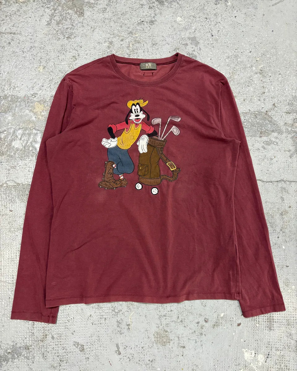 AW2009 Iceberg Golfer Graphic Bordeaux Longsleeves IkMabnJ 0