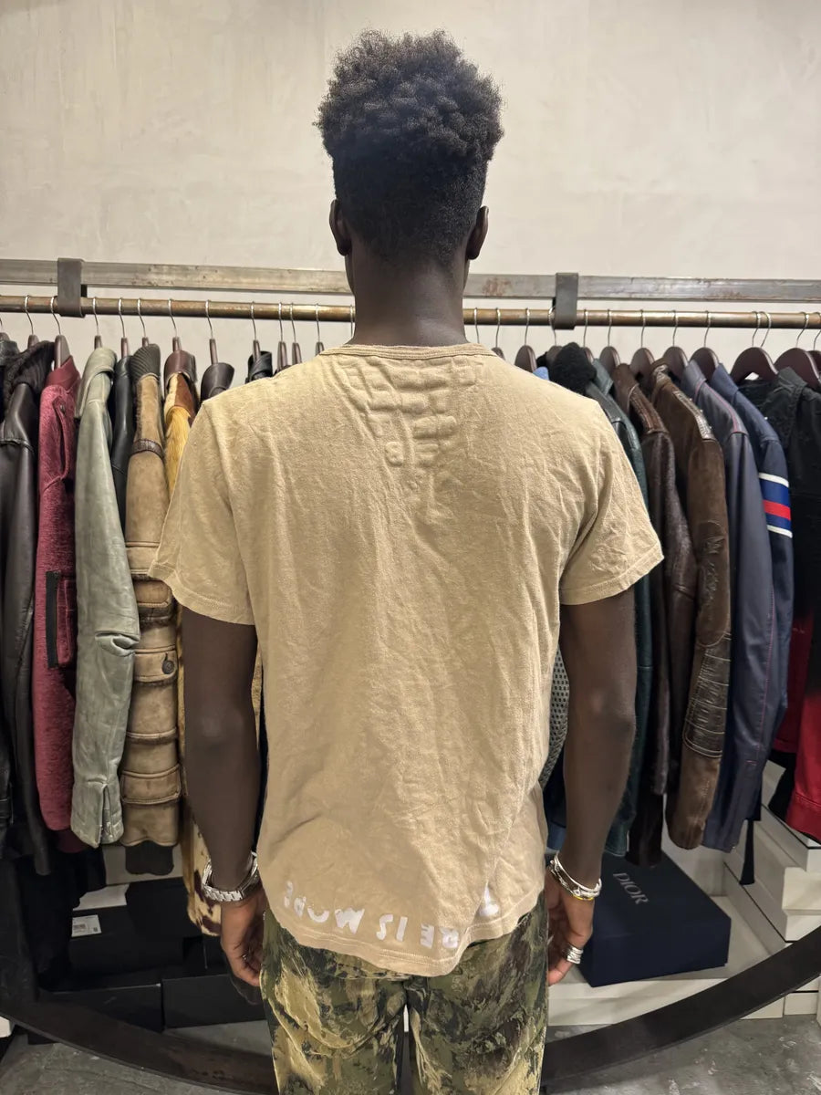 AW2009 Maison Margiela Aids V Neck Beige T-Shirt EFOeibv 2