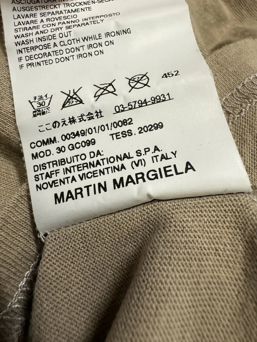 AW2009 Maison Margiela Aids V Neck Beige T-Shirt EFOeibv 6