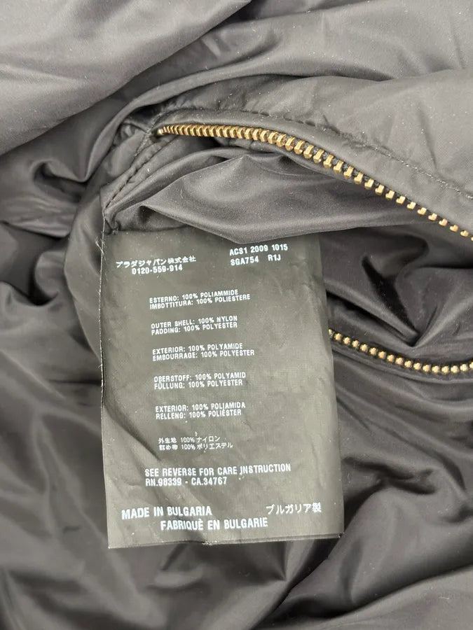 AW2009 Prada Black & Olive Reversible Nylon Linea Rossa Hooded Jacket pyWQlTr 12