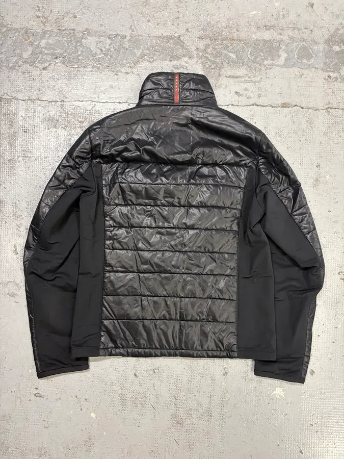 AW2009 Prada Black Nylon Quilted Puffer Jacket YBLfjtF 4