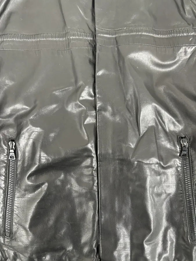 AW2009 Prada Black Padded Leather Biker Jacket cKrrqrQ 12