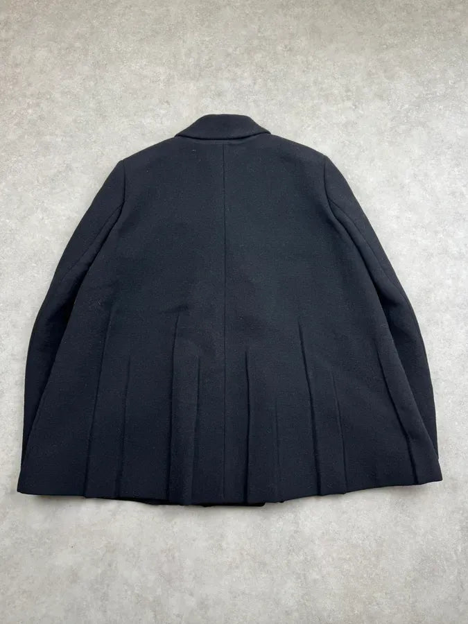 AW2009 Prada Black Wool Buttoned Classy Peacoat Jacket ufeRDME 6