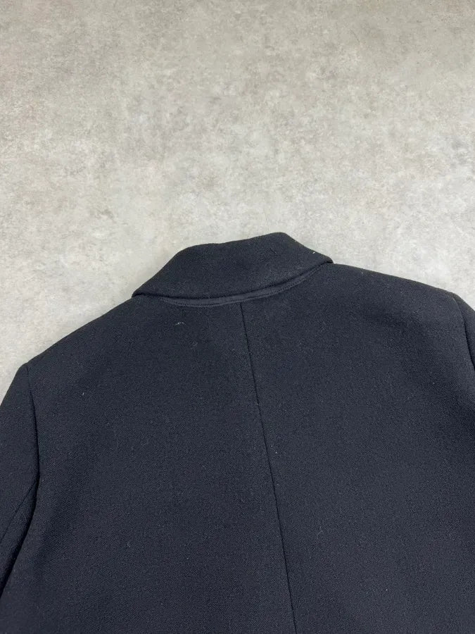 AW2009 Prada Black Wool Buttoned Classy Peacoat Jacket ufeRDME 7