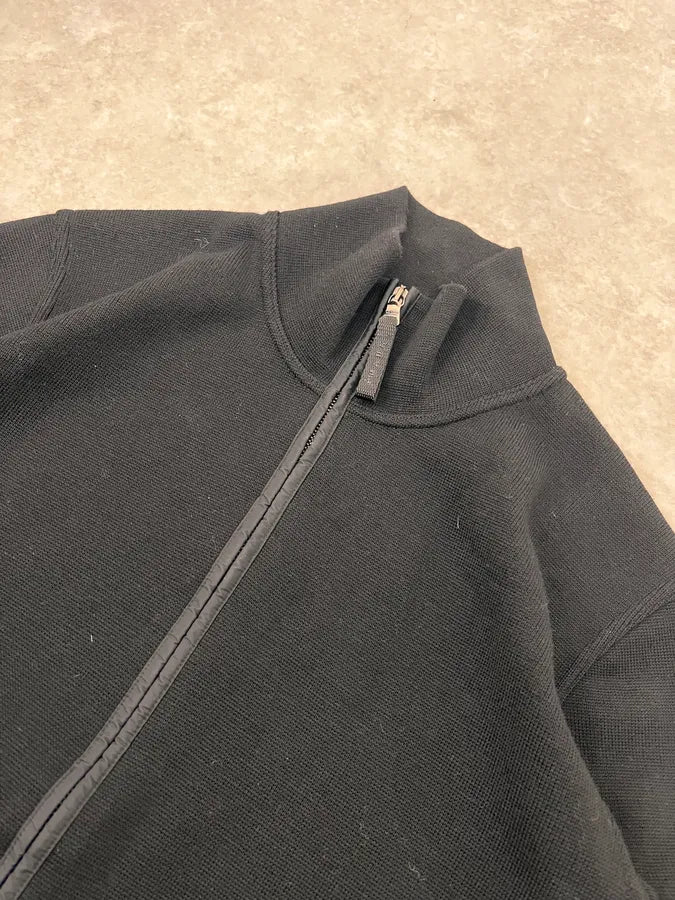 AW2009 Prada Black Wool Linea Rossa Zip-up Sweater XhNcCBG 4
