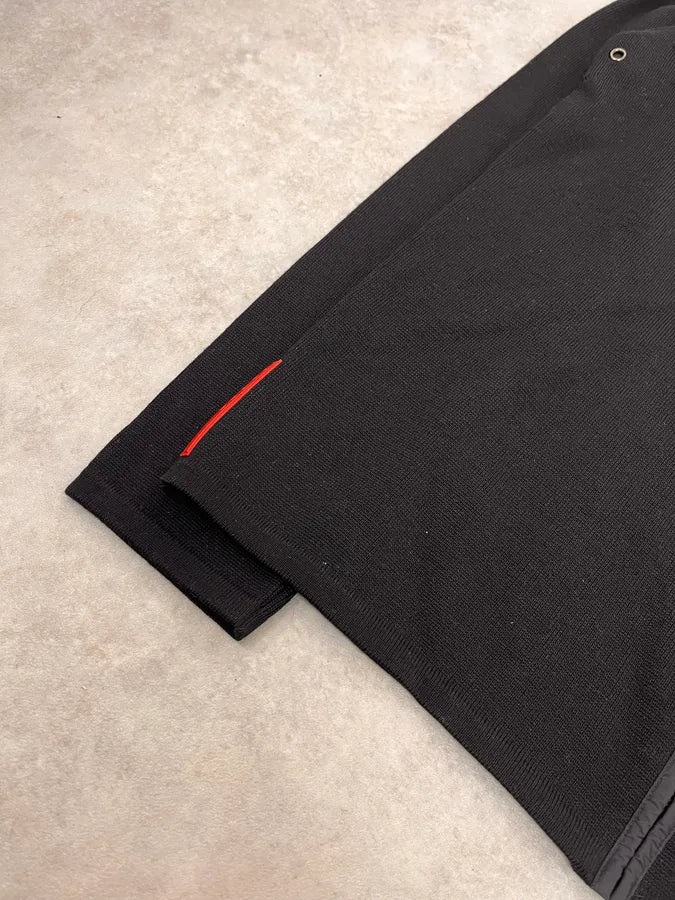 AW2009 Prada Black Wool Linea Rossa Zip-up Sweater XhNcCBG 5