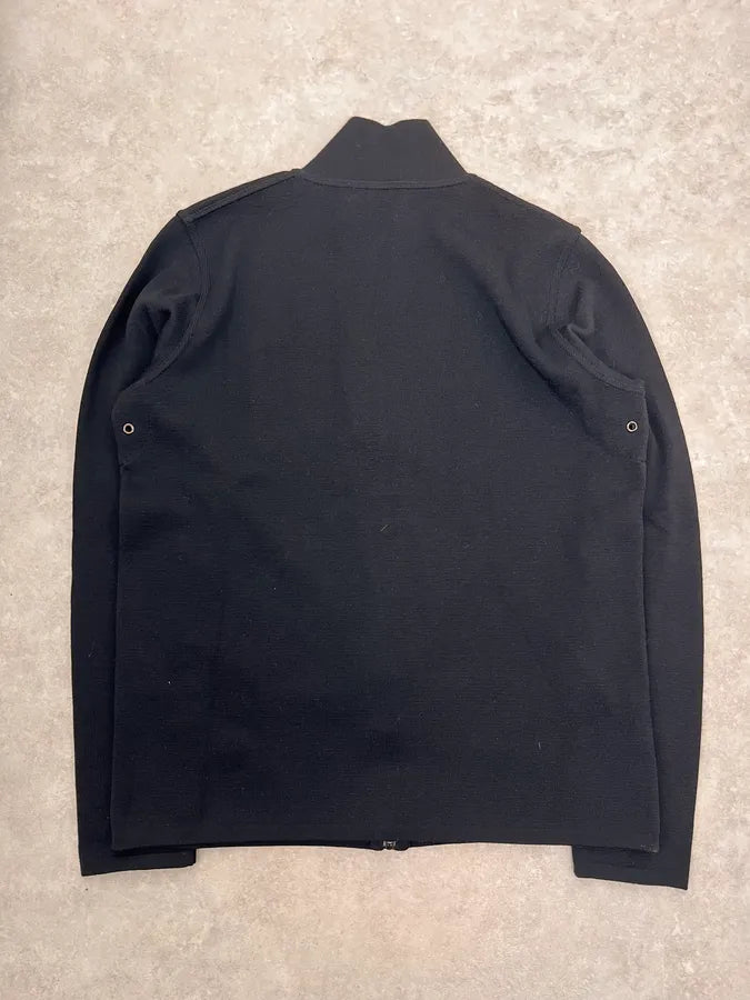 AW2009 Prada Black Wool Linea Rossa Zip-up Sweater XhNcCBG 6