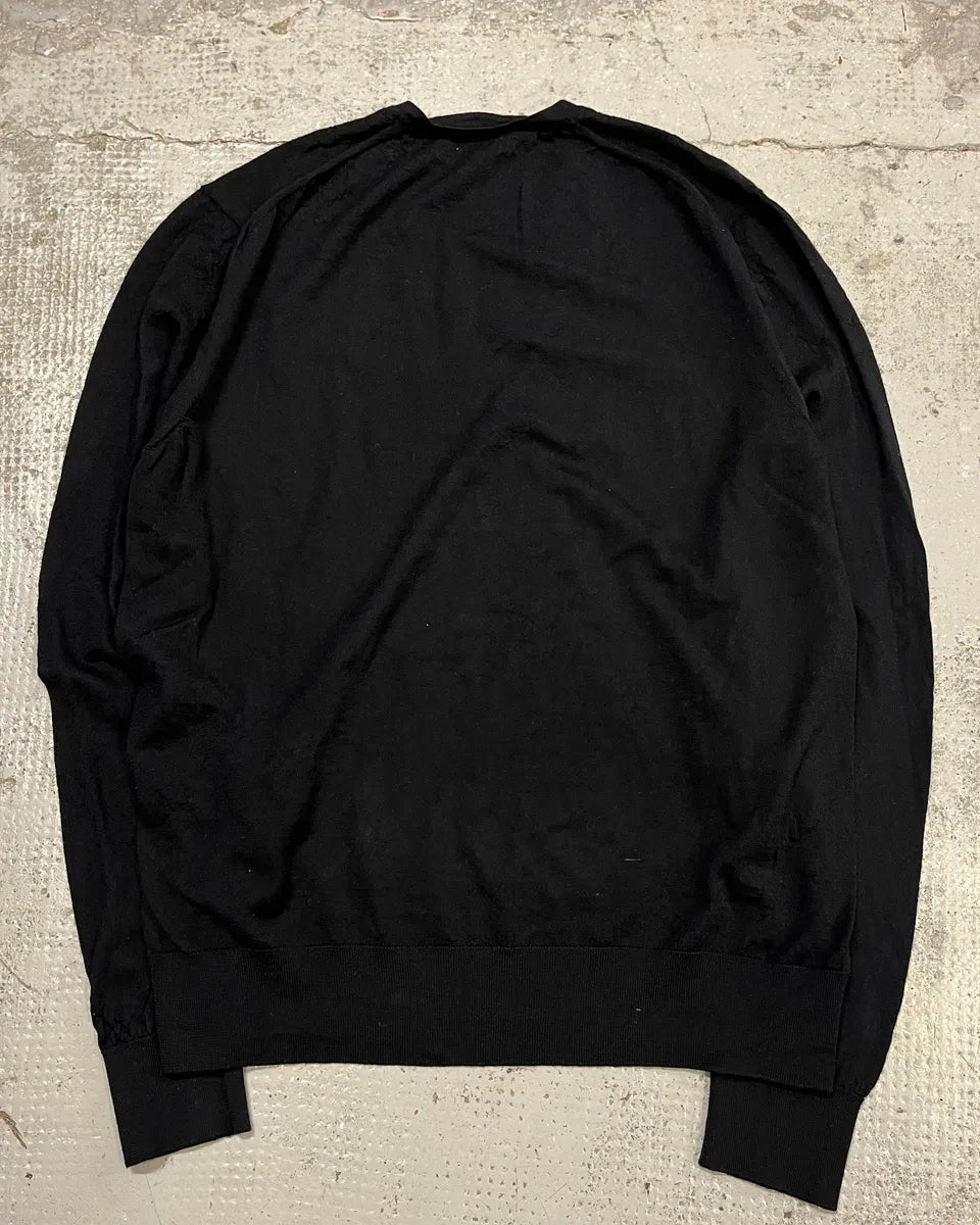 AW2009 Prada Black Wool V-Neck Sweater WJEOYOm 6
