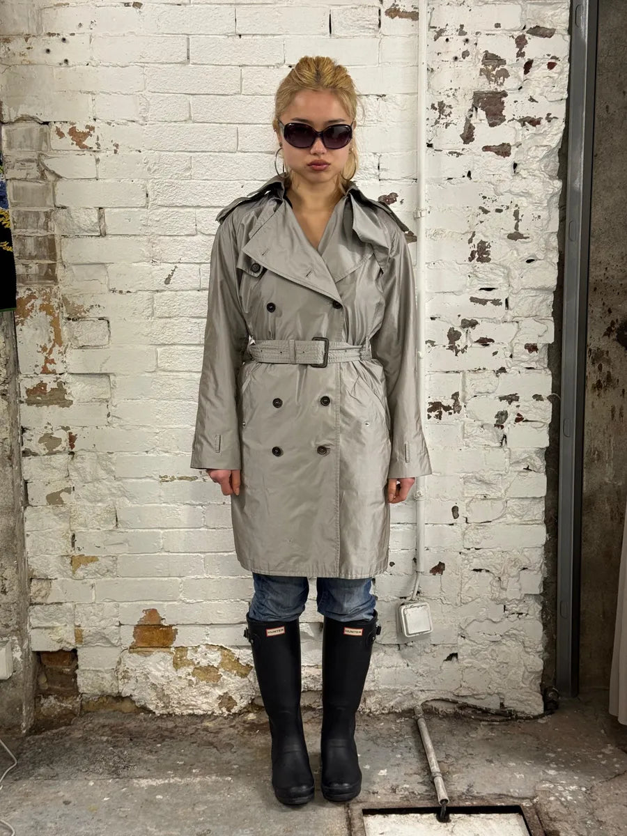 AW2009 Prada Grey Buttoned Classy Trench Coat oXBFXQq 0