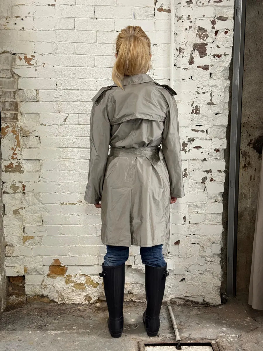 AW2009 Prada Grey Buttoned Classy Trench Coat oXBFXQq 1