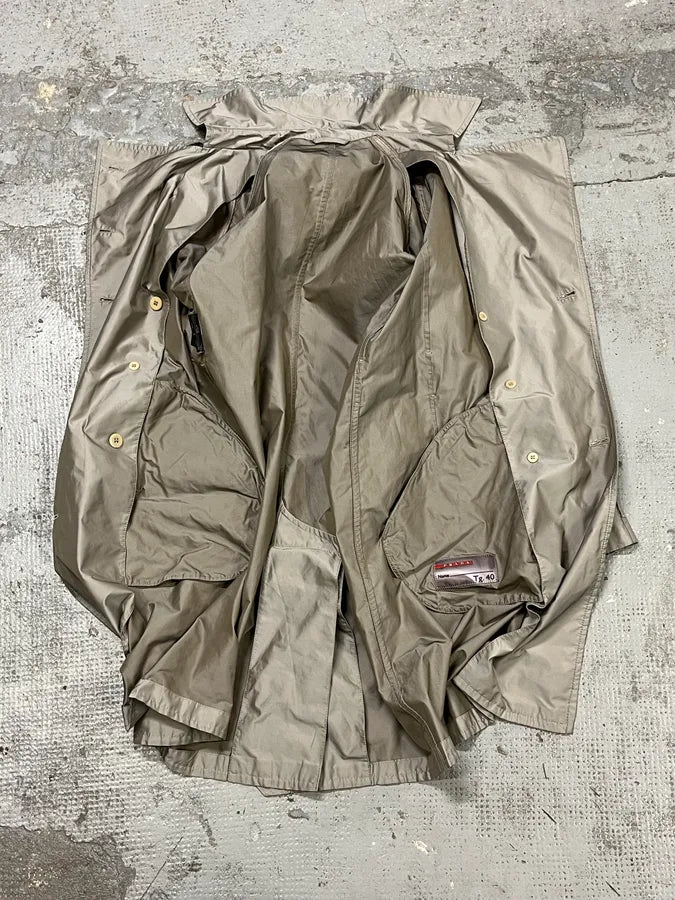 AW2009 Prada Grey Buttoned Classy Trench Coat oXBFXQq 6