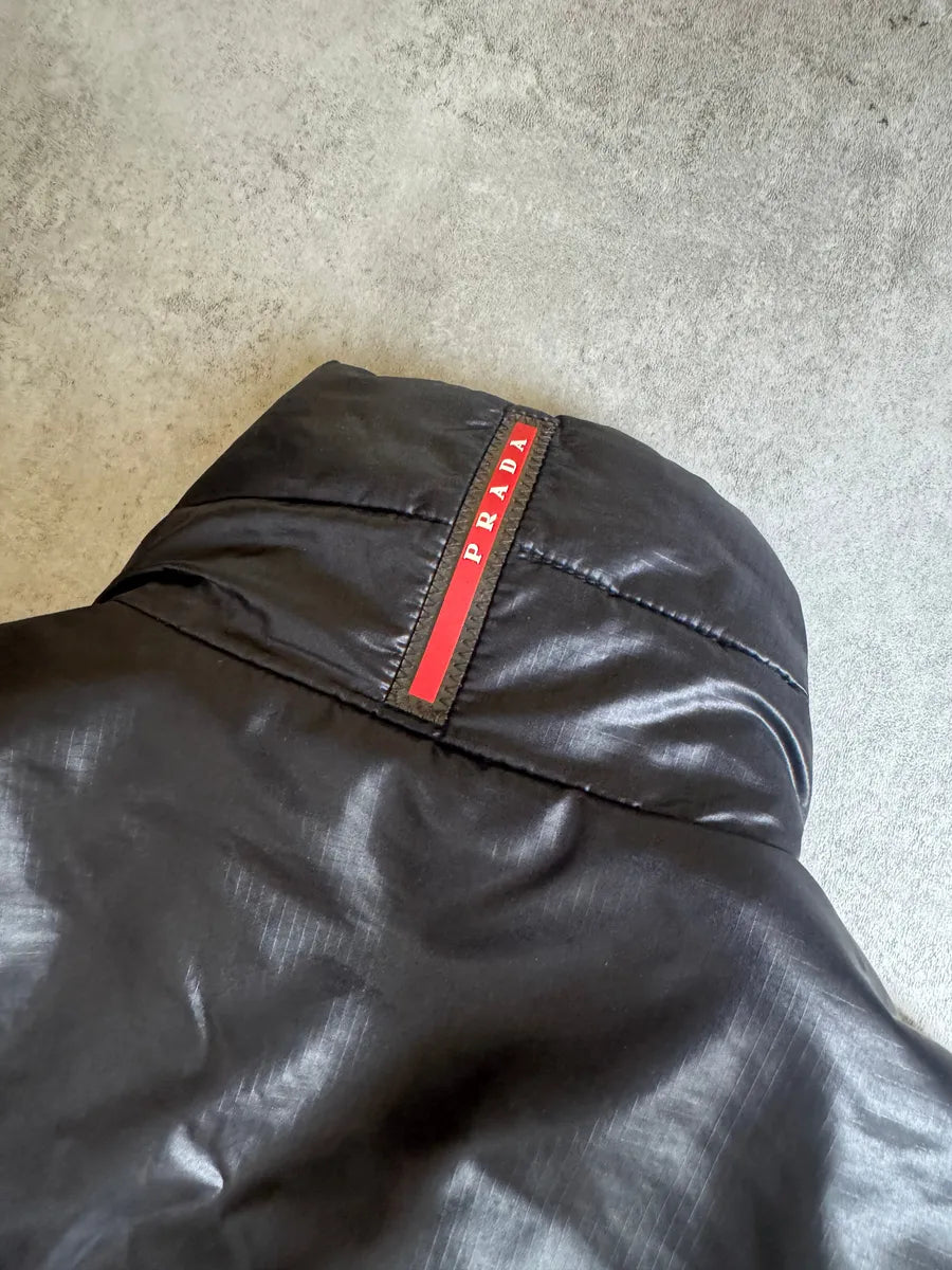 AW2009 Prada Light Tactical Black Puffer Jacket bTkxacW 3