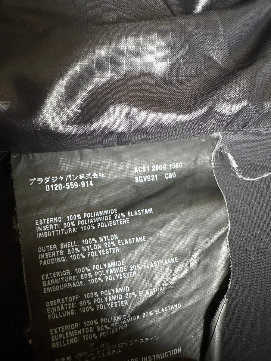 AW2009 Prada Light Tactical Black Puffer Jacket bTkxacW 5