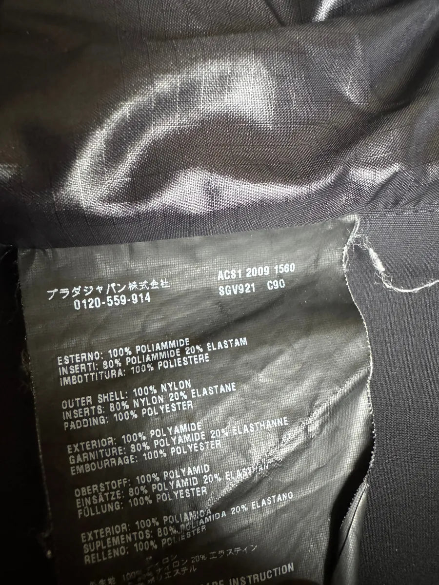 AW2009 Prada Light Tactical Black Puffer Jacket bTkxacW 5