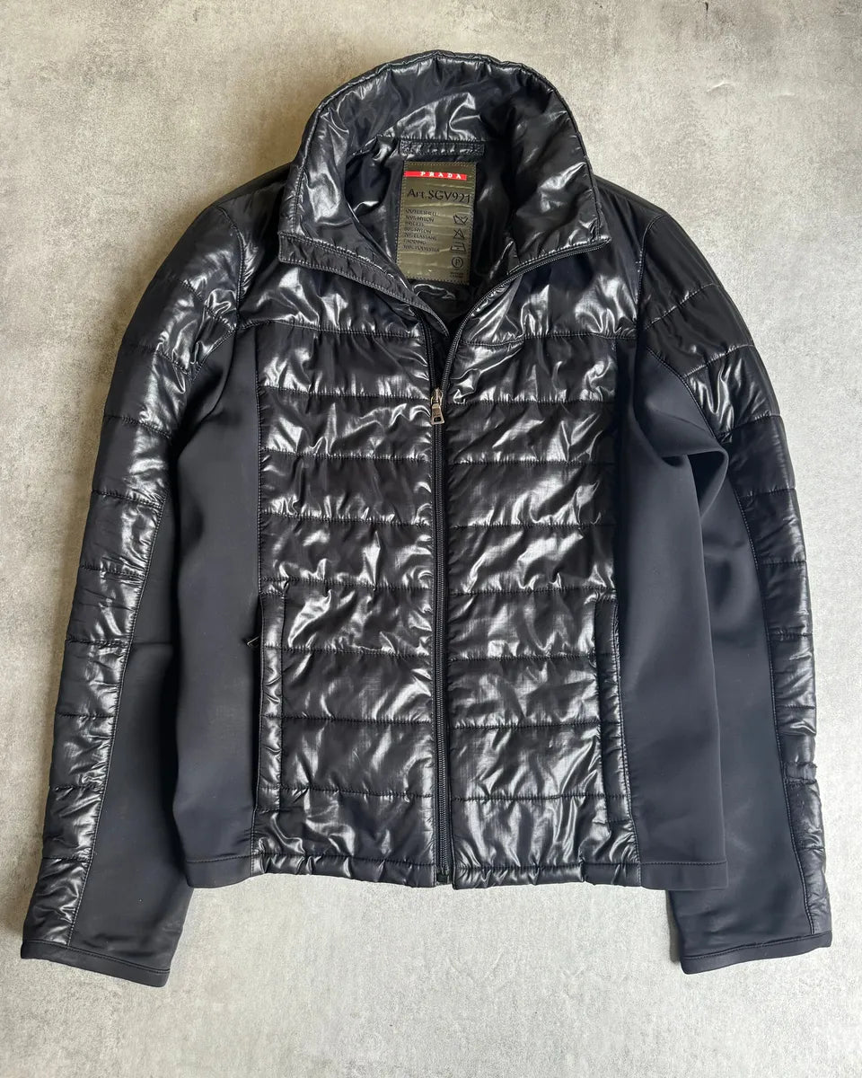 AW2009 Prada Light Tactical Black Puffer Jacket bTkxacW 7
