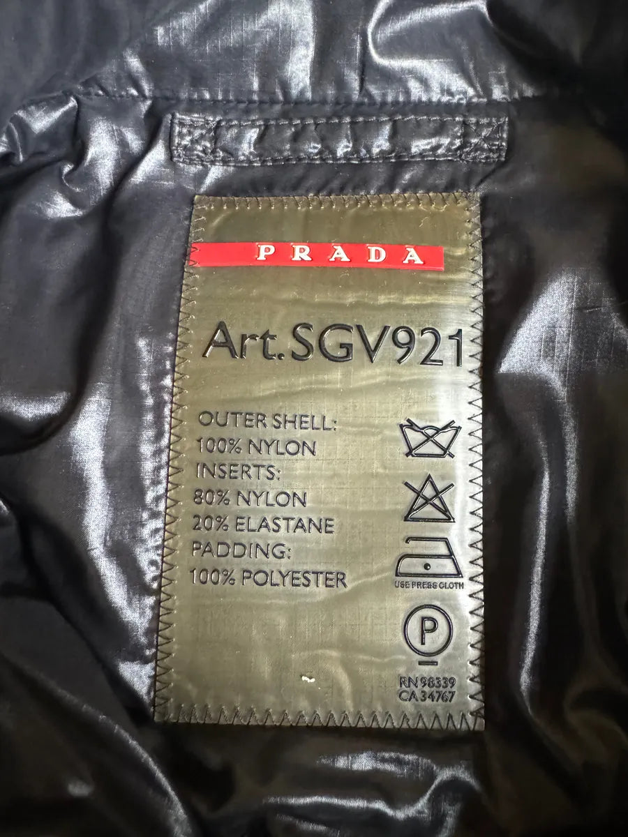 AW2009 Prada Light Tactical Black Puffer Jacket bTkxacW 8