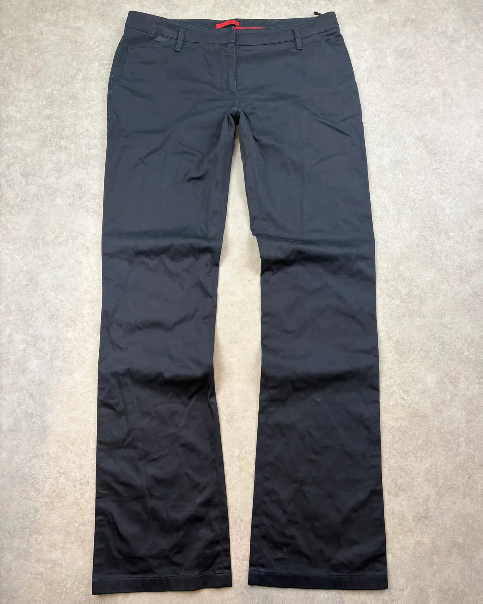 AW2009 Prada Navy Classy Signature Pants xiPmVjz 0