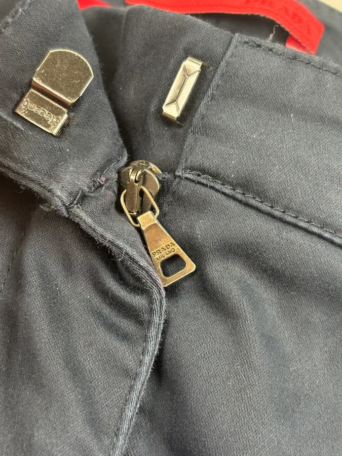 AW2009 Prada Navy Classy Signature Pants xiPmVjz 7