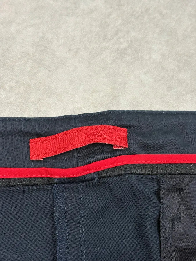 AW2009 Prada Navy Classy Signature Pants xiPmVjz 8