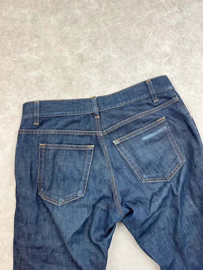 AW2009 Prada Navy Slim Denim Jeans WMTmNgv 7