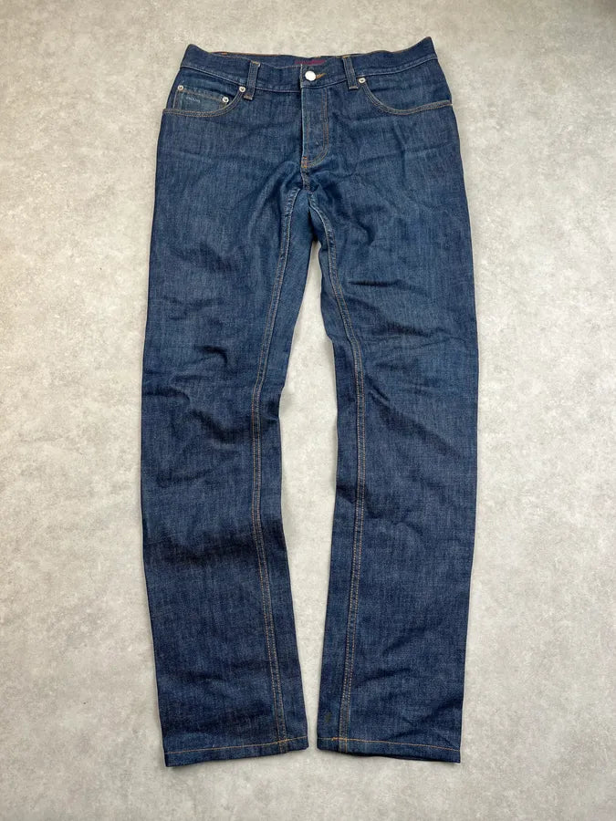 AW2009 Prada Navy Slim Denim Jeans WMTmNgv 0