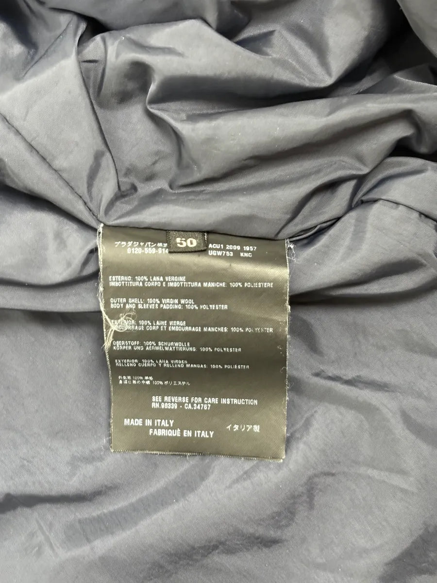 AW2009 Prada Navy Wool Long Coat ChClvuH 8