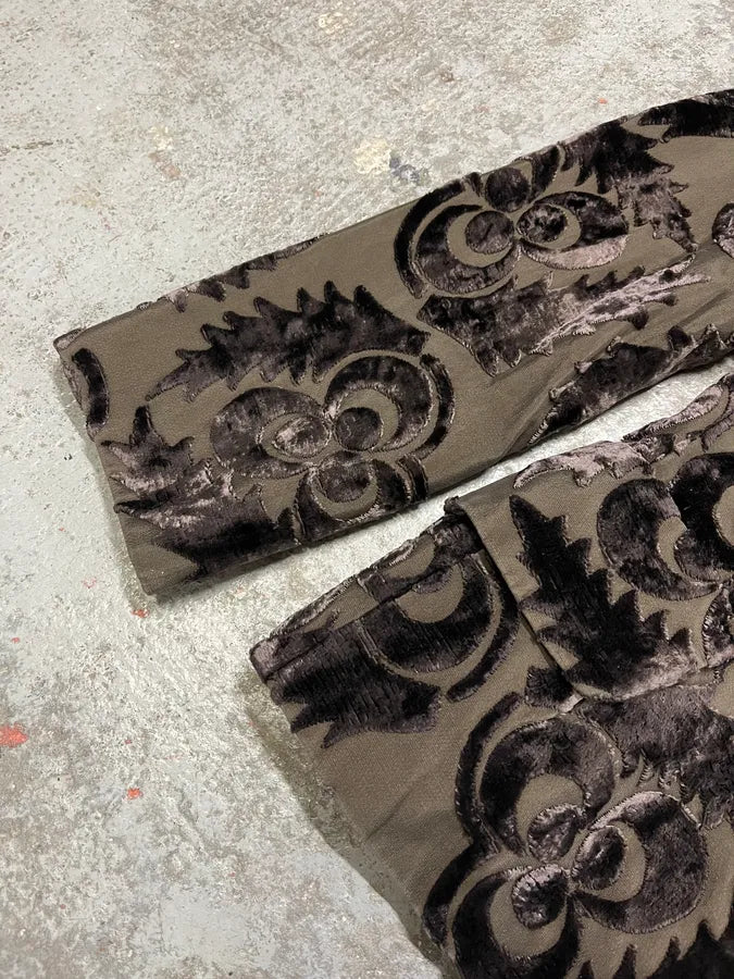 AW2009 Prada Velvet Flowers Buttoned Blazer Jacket VSoGGqd 6