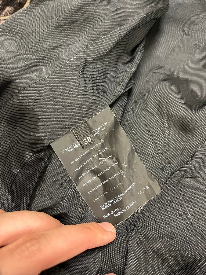 AW2009 Prada Velvet Flowers Buttoned Blazer Jacket VSoGGqd 8