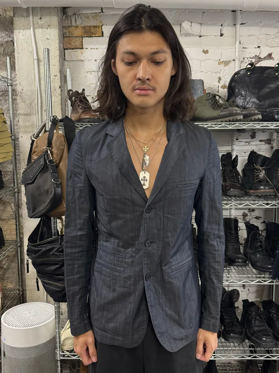 AW2009 Raf Simons Navy Denim Blazer Jacket – Dolce Vita Hub