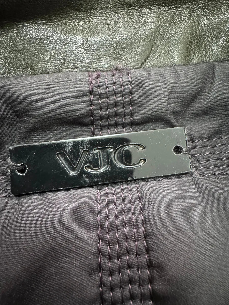 AW2009 Versace Triple Zips Brown Leather Jacket tFwmcId 7