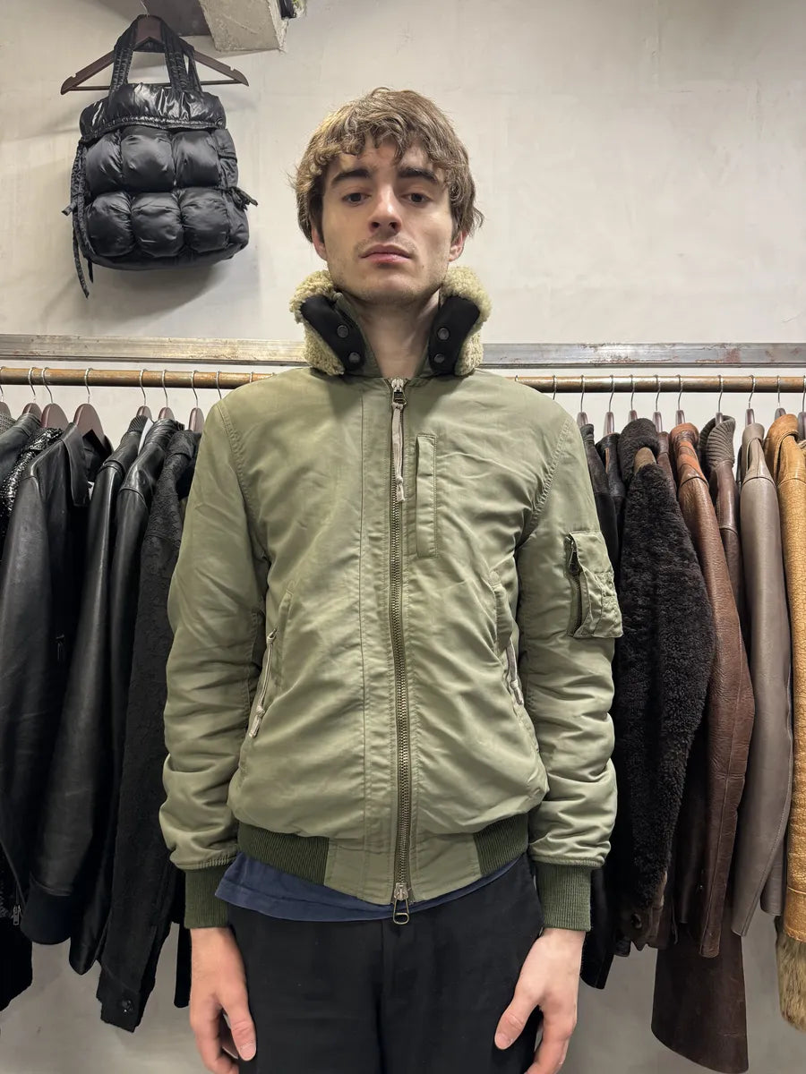 AW2010 Acne Studios Light Olive Flight Aero Bomber Jacket (M) WsuBvIX 2