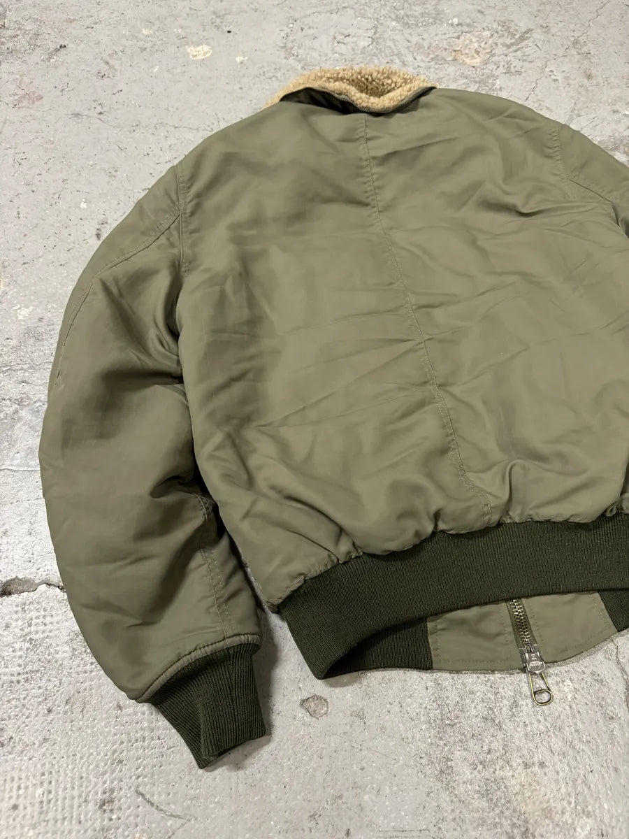 AW2010 Acne Studios Light Olive Flight Aero Bomber Jacket (M) WsuBvIX 4