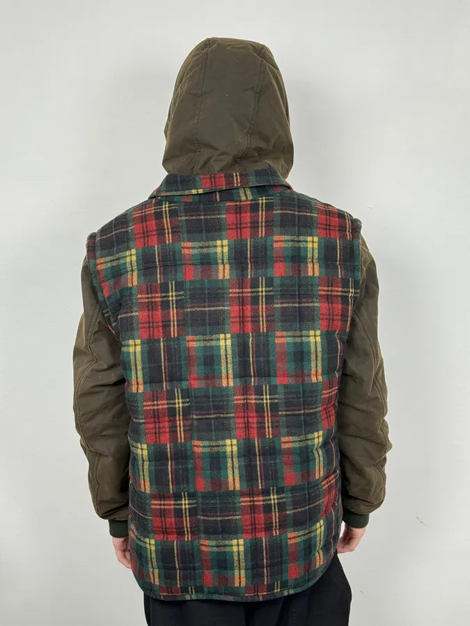 AW2010 Alexander McQueen Green & Tartan Hybrid Jacket CDpyzvm 2
