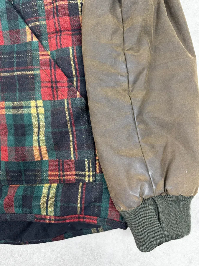 AW2010 Alexander McQueen Green & Tartan Hybrid Jacket CDpyzvm 7