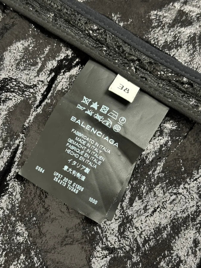 AW2010 Balenciaga Black Embroidered Vest lQwSBdF 9